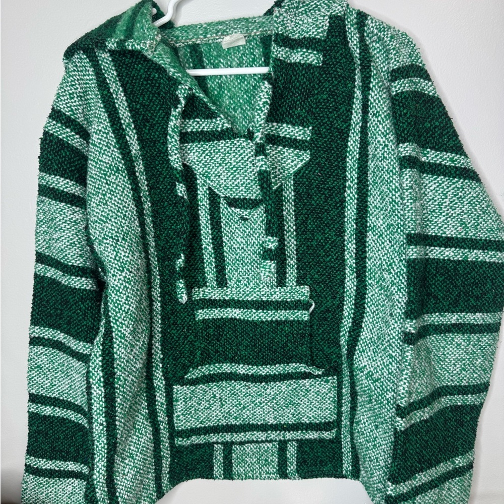 Green Striped Baja Hoodie